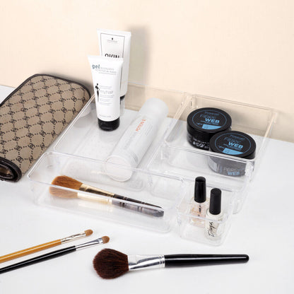 emuca Organizer-Würfel-10er Cube Kit für Schublade, Kunststoff, Transparent / Schubladen-Organizer