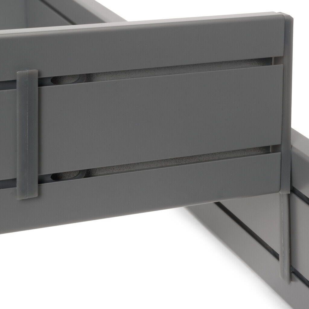 emuca Ausziehbarer Schubladenorganizer 368x470mm für Modulmaße 450x500mm, Aluminium, Anthrazitgrau