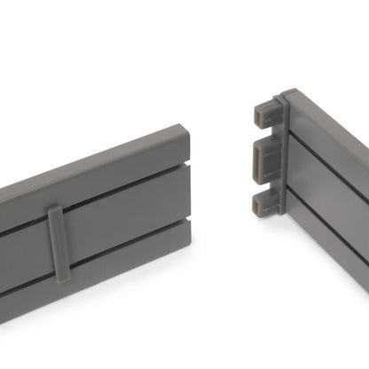emuca Ausziehbarer Schubladenorganizer 368x470mm für Modulmaße 450x500mm, Aluminium, Anthrazitgrau