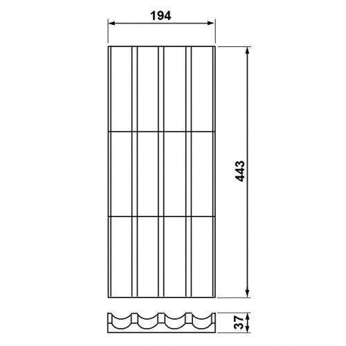 Gewürzhalter B0 BUCHE B 194 x T 443mm für EASY Classic und OPTION Classic Besteckeinsätze