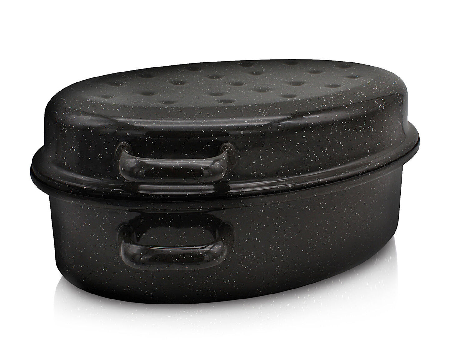 Karl Krüger Gansbräter 42 cm mit Tropfdeckel - Inhalt 10 Liter / Gänsebräter