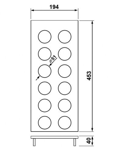 Gewürzdoseneinsatz B1 für die EASY CLassic und OPTION Classic Einsätze mit Fach "B1" / B 194 x T 453mm  / Gewürzeinsatz / Gewürzhalter