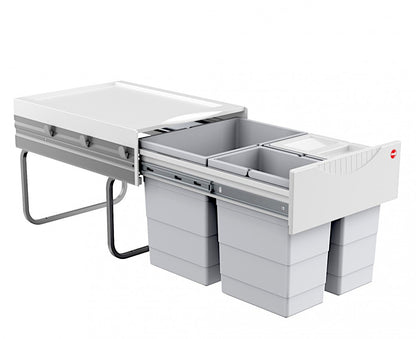 HAILO 3642-13 Abfallsorter 35 (18 + 2x8,5) Liter RAUMSPAR TANDEM ab 40 cm Schrankbreite