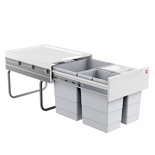 HAILO 3642-13 Abfallsorter 35 (18 + 2x8,5) Liter RAUMSPAR TANDEM ab 40 cm Schrankbreite