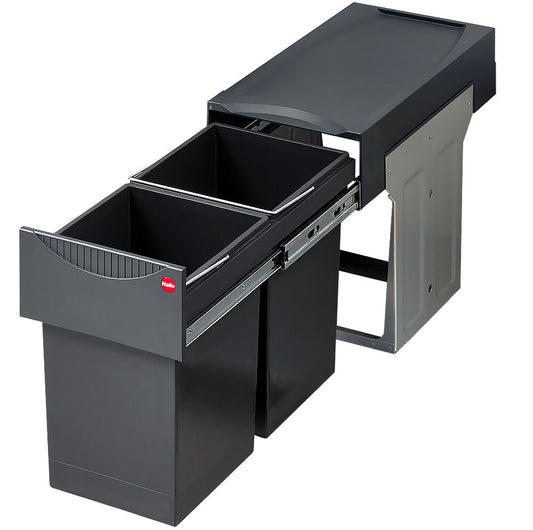 HAILO 3666-10 Abfallsorter 30 (2x15) Liter TANDEM ab 30 cm Schrankbreite