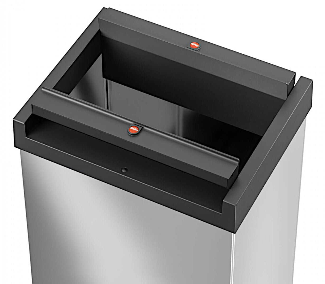 Hailo Big-Box Swing XL - Schwarz mit selbstschließendem Schwingdeckel / Standmülleimer – Bild 2