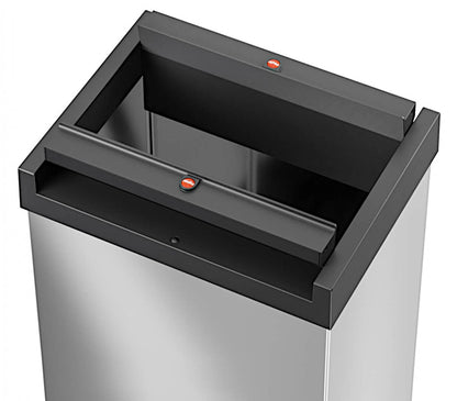 Hailo Big-Box Swing XL - Schwarz mit selbstschließendem Schwingdeckel / Standmülleimer – Bild 2