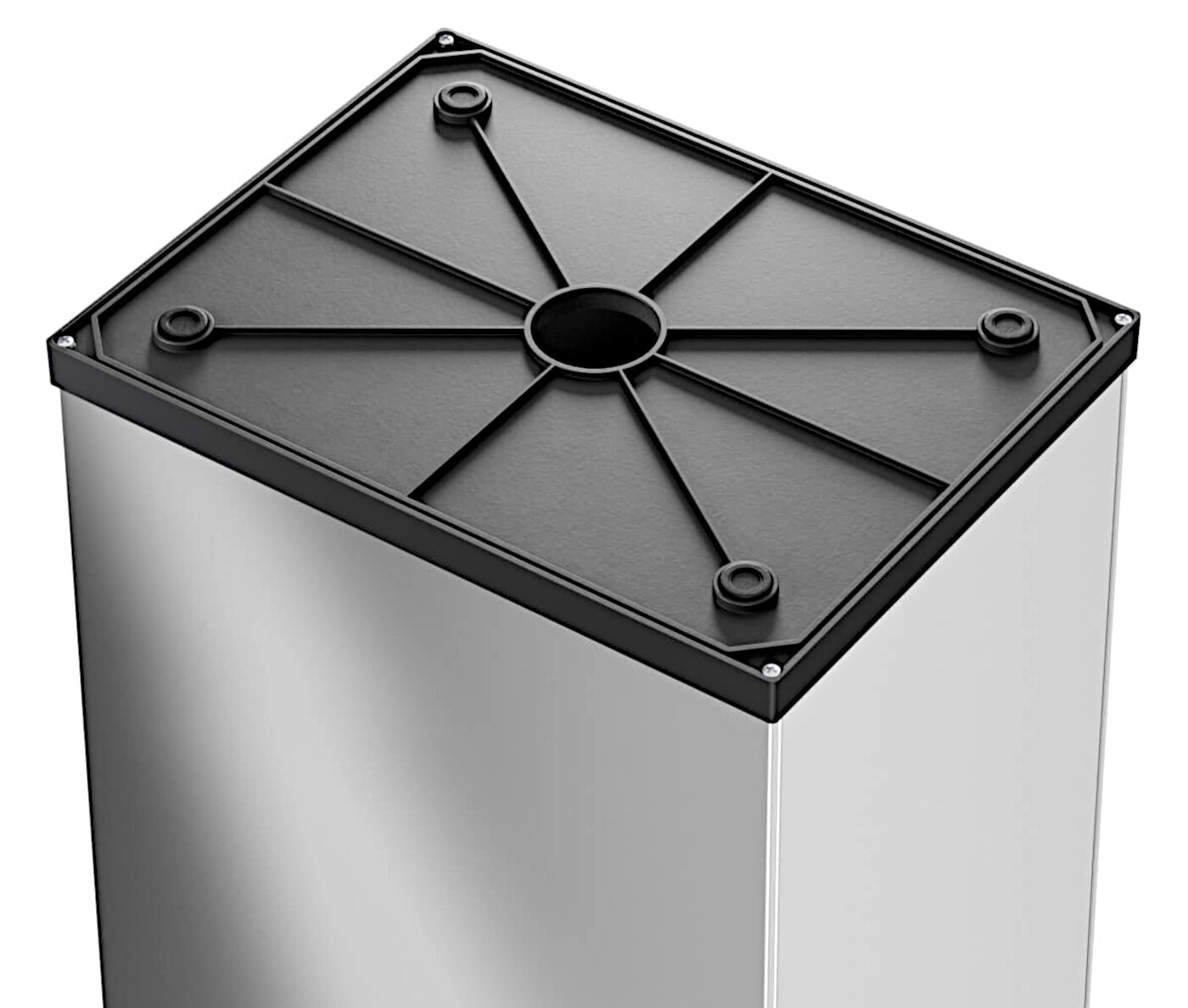 Hailo Big-Box Swing XL - Schwarz mit selbstschließendem Schwingdeckel / Standmülleimer – Bild 4