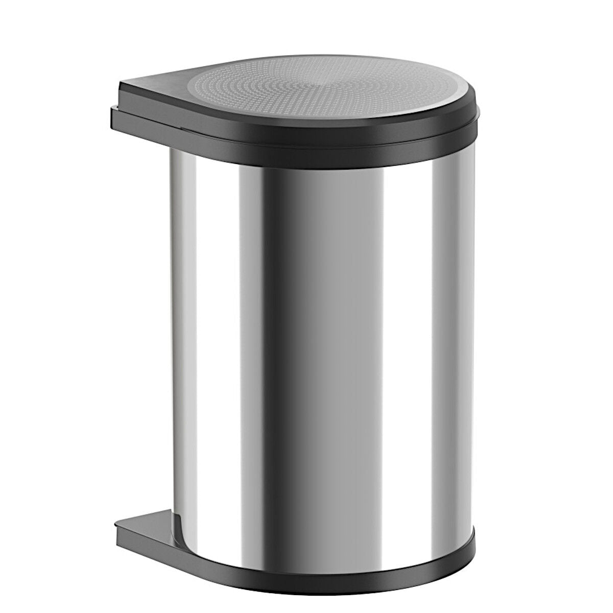 HAILO Abfallsorter MONO 20 mit 20 Liter Abfallvolumen ab 40 cm Schrankbreite, Edelstahl / schwarz / HAILO 3520001