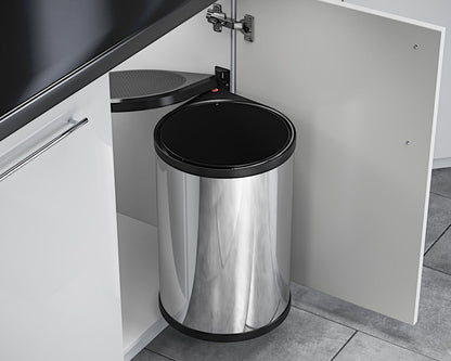 HAILO Abfallsorter MONO 20 mit 20 Liter Abfallvolumen ab 40 cm Schrankbreite, Edelstahl / schwarz / HAILO 3520001 – Bild 3