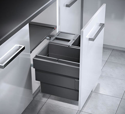 HAILO 3608631 CARGO SYNCHRO 3-fach Trennung 54 Liter für 60 cm Schrankbreite / Abfalltrennsystem