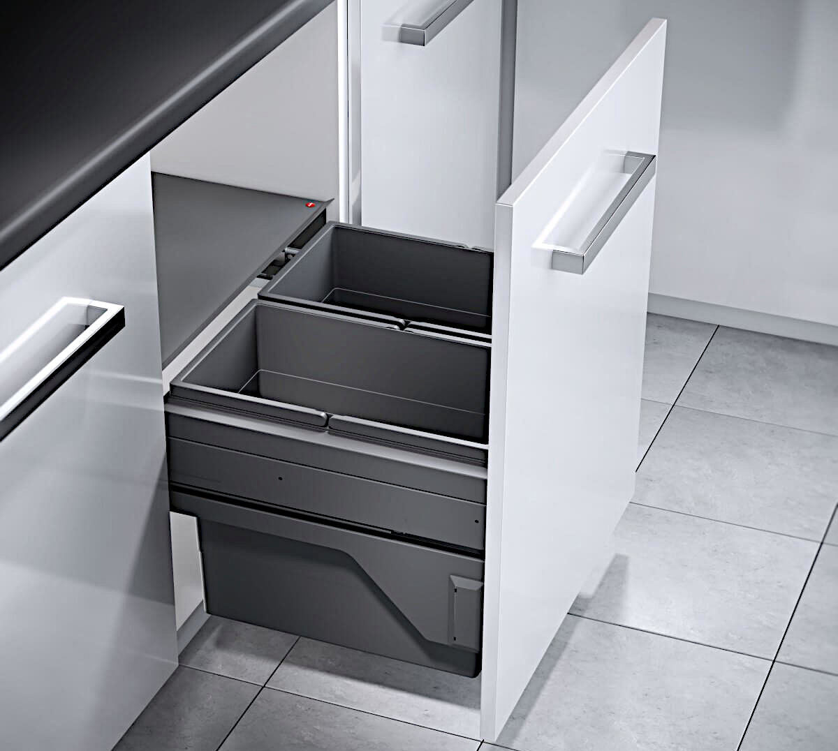 HAILO 3610841 CARGO mit 56 Liter Volumen für 60 cm Schrankbreite / Abfalltrennsystem – Bild 3