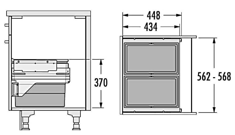 HAILO 3610841 CARGO mit 56 Liter Volumen für 60 cm Schrankbreite / Abfalltrennsystem – Bild 2