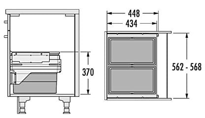 HAILO 3610841 CARGO mit 56 Liter Volumen für 60 cm Schrankbreite / Abfalltrennsystem – Bild 2