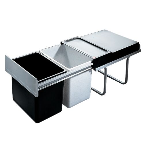 HAILO 3640-00 Abfallsorter 36 (2x18) Liter RAUMSPAR TANDEM ab 40 cm Schrankbreite