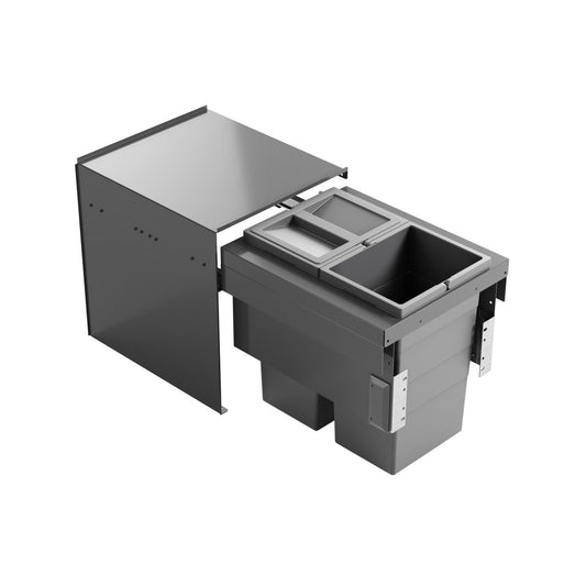HAILO 3608601 AS Cargo Aqua 600 13/13/D mit 26 Liter Volumen für 60 cm Schrankbreite / Abfalltrennsystem