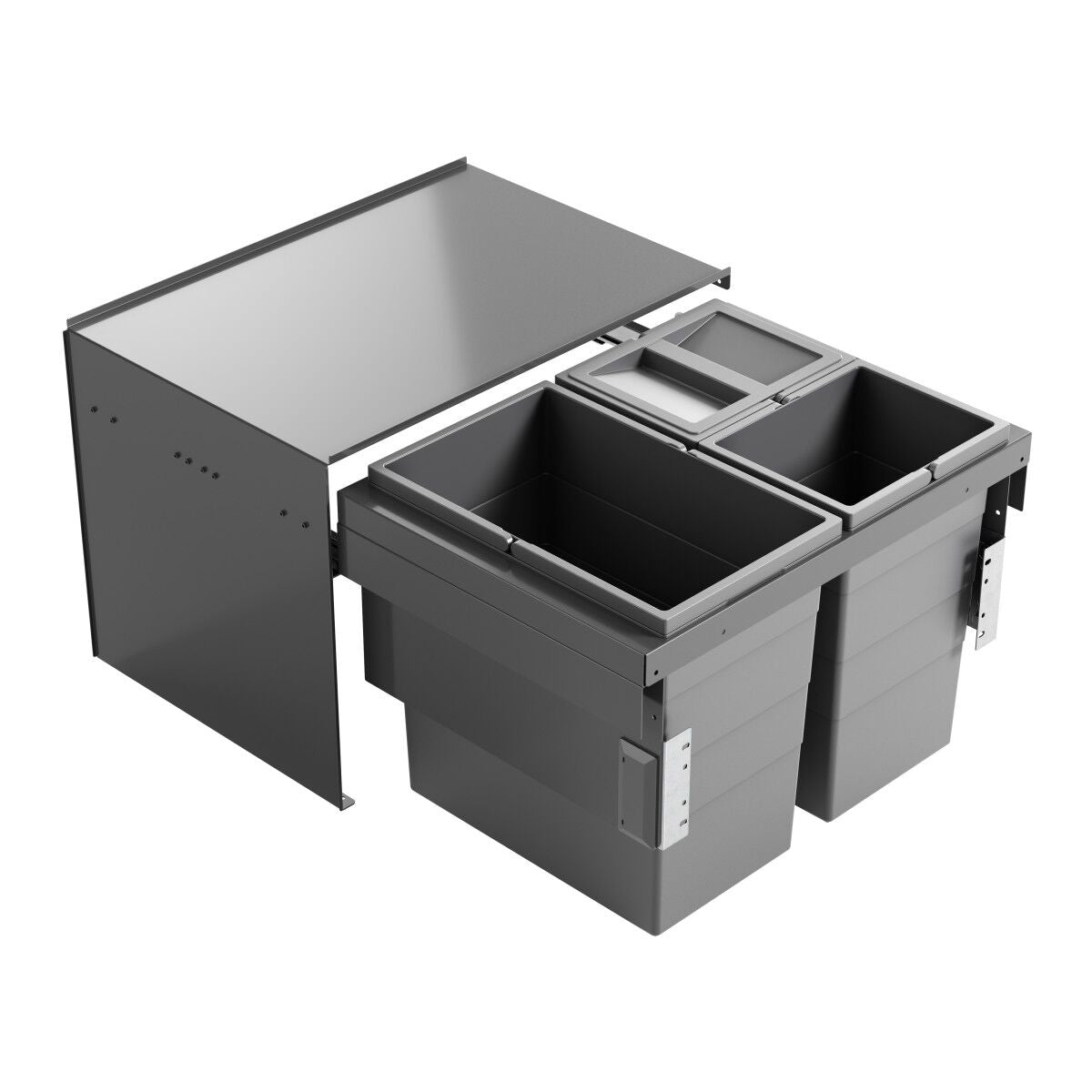 HAILO 3608901 AS Cargo Aqua 900 28/13/13/D mit 54 Liter Volumen für 90 cm Schrankbreite / Abfalltrennsystem