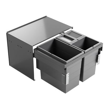 HAILO 3608901 AS Cargo Aqua 900 28/13/13/D mit 54 Liter Volumen für 90 cm Schrankbreite / Abfalltrennsystem