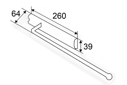 Kesseböhmer Handtuchhalter mit Abdeckung chrom poliert