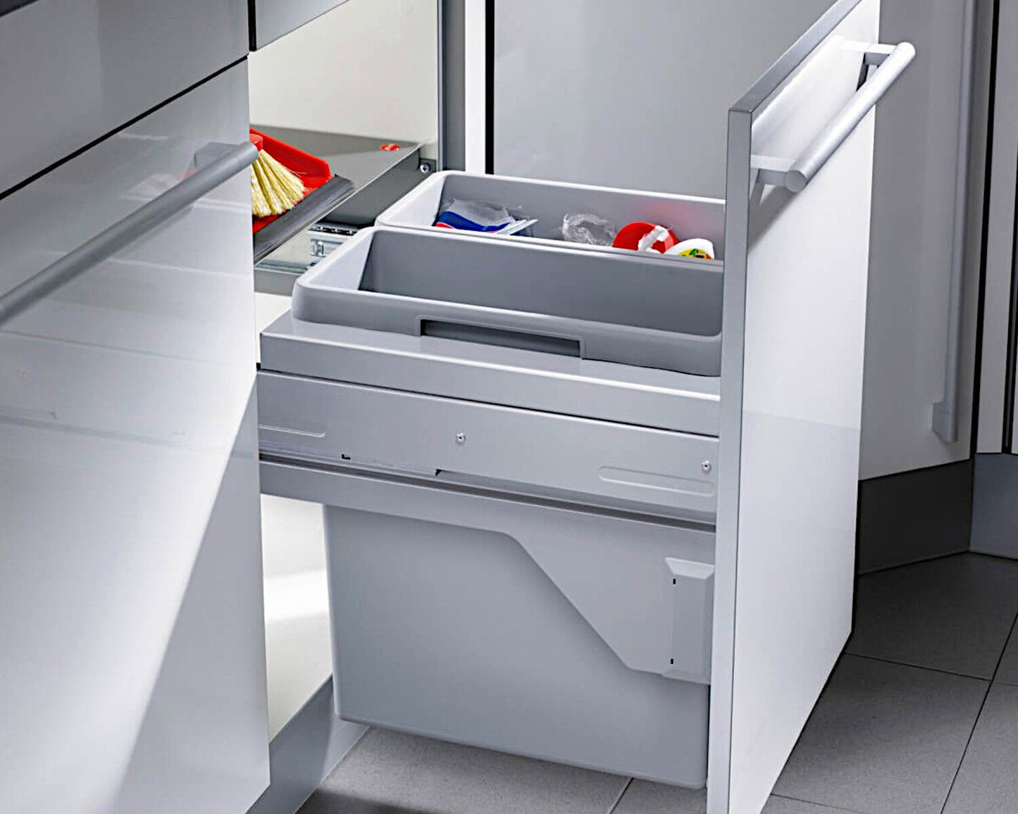 HAILO 3610-47 Abfallsorter 38 (2x19) Liter EURO CARGO S-45/2 für 45 cm Schrankbreite – Bild 3
