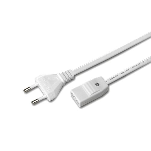 HV-Anschlussleitung 2 Meter mit Eurostecker und 2-poligem schraubbaren Kupplungsteil / HV-Stecksystem / Thebo-Licht /…