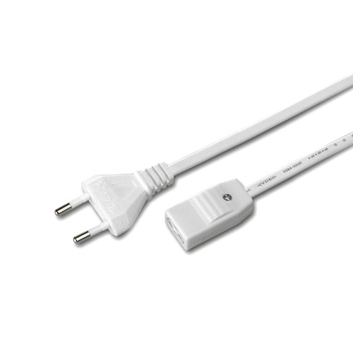 HV-Anschlussleitung 2 Meter mit Eurostecker und 2-poligem schraubbaren Kupplungsteil / HV-Stecksystem / Thebo-Licht / Anschluss / Stecksystem