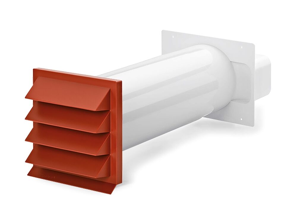 K-KLIMA-R flow 150 Mauerkasten mit Rechteck-Anschluss 227a x 94a mm / Teleskop-Mauerkasten / Compair flow (System Ø 150) – Bild 4