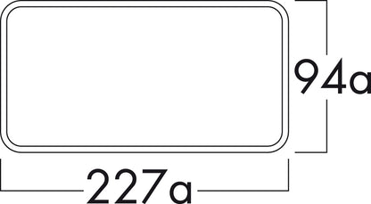 K-KLIMA-R flow 150 Mauerkasten mit Rechteck-Anschluss 227a x 94a mm / Teleskop-Mauerkasten / Compair flow (System Ø 150)