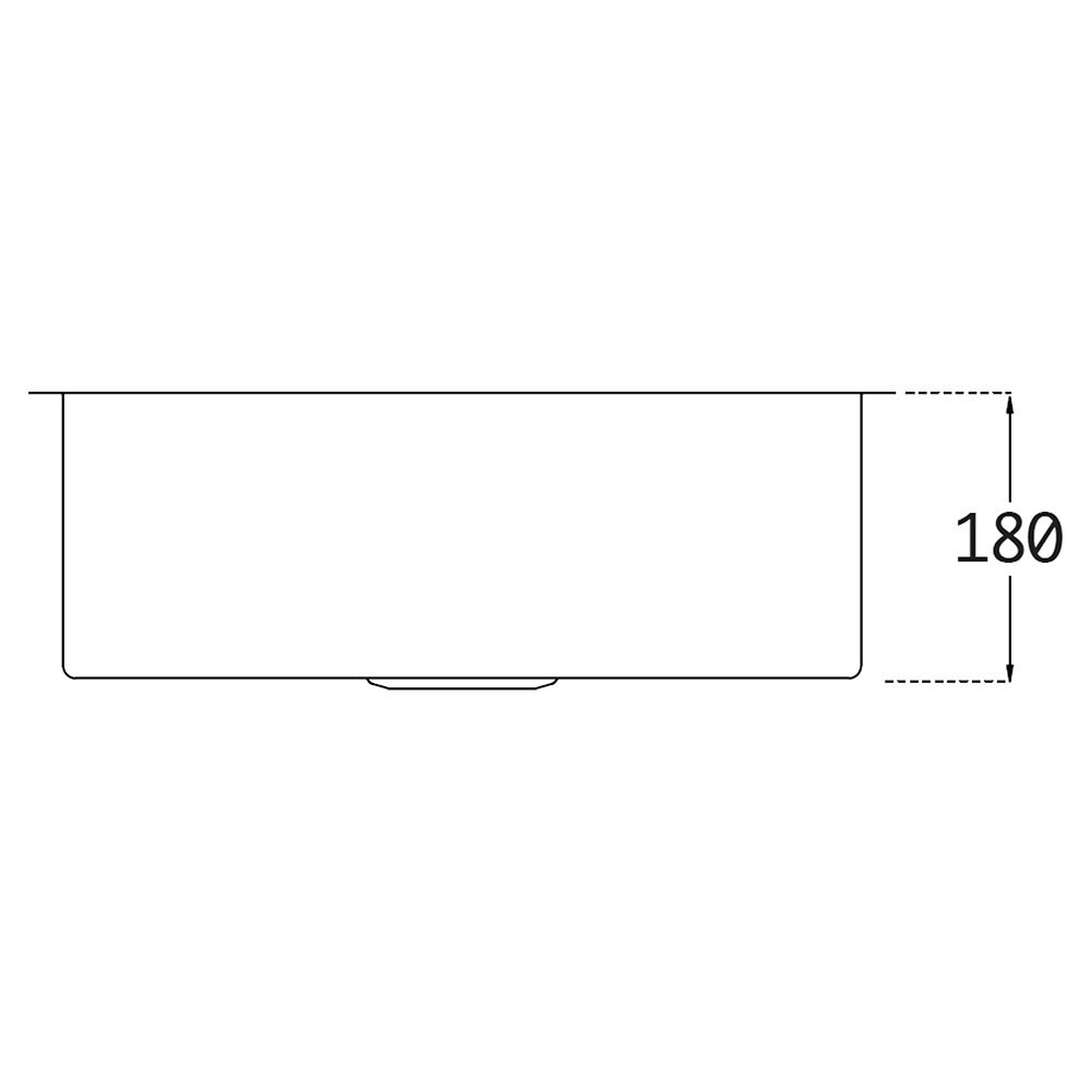 Lavabo KUBUS 340 Edelstahlspüle mit Ab- und Überlaufgarnitur mit Handbetätigung / Ausschnittmaß: 360 x 420 mm /… – Bild 3
