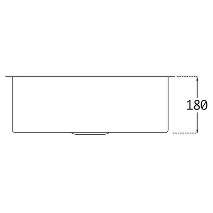 Lavabo KUBUS 340 Edelstahlspüle mit Ab- und Überlaufgarnitur mit Handbetätigung / Ausschnittmaß: 360 x 420 mm /… – Bild 3