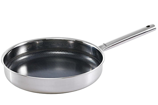 KELOMAT 3522-327 PRIME Edelstahl Bratpfanne 24 cm mit Wabenstruktur kratzfest / Hexagon