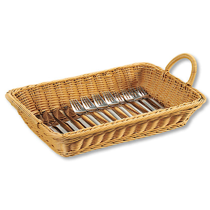 KESPER Brot- und Obstkorb 41 x 29 x 8 cm aus Kunststoffgeflecht / Besteckkorb / Servierkorb