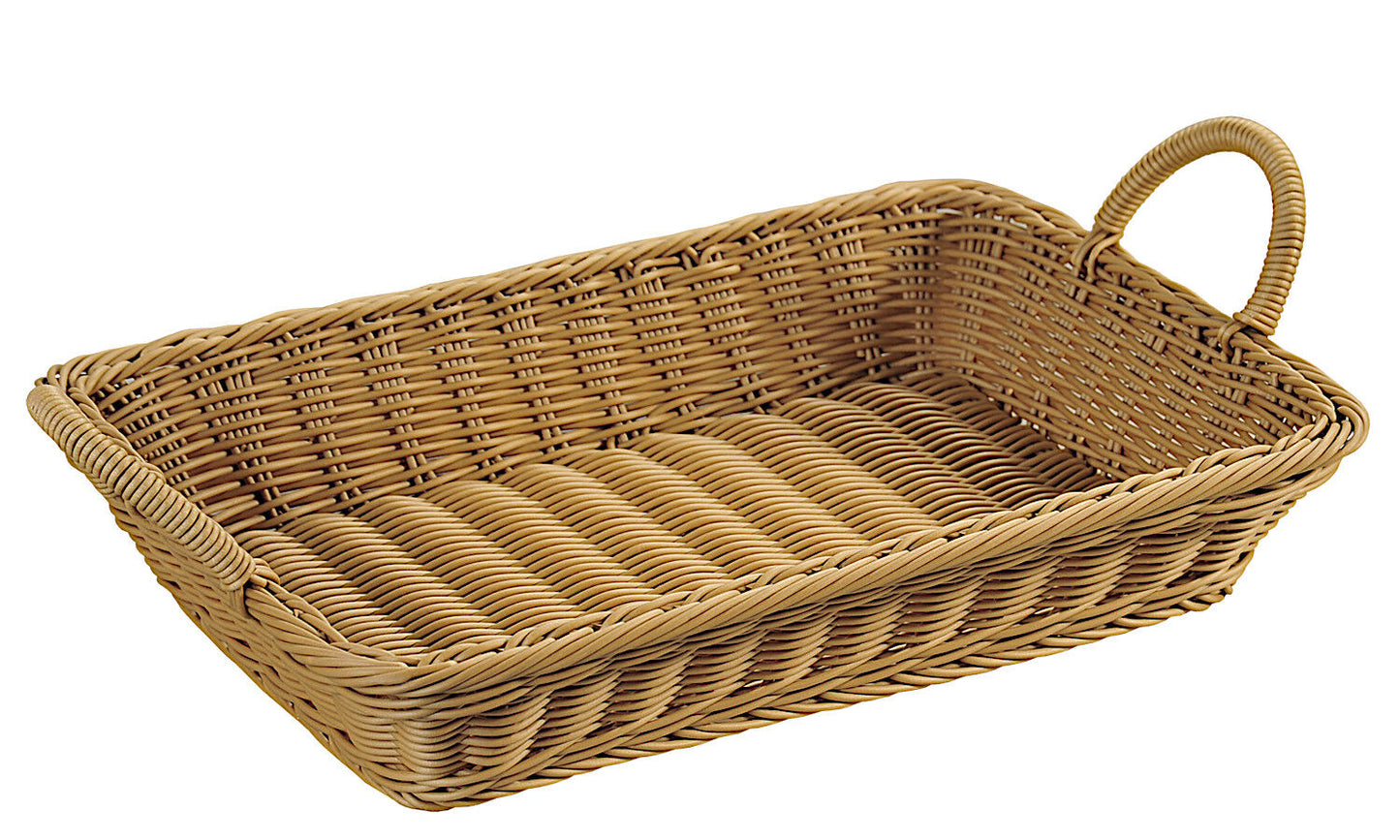 KESPER Brot- und Obstkorb 41 x 29 x 8 cm aus Kunststoffgeflecht / Besteckkorb / Servierkorb