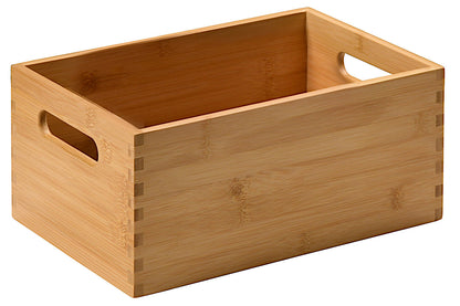 KESPER Stapelkiste 57411 aus FSC zertifiziertem Bambus / Allzweckkiste 28,5 x 18,5 x 13 cm / Holzkiste