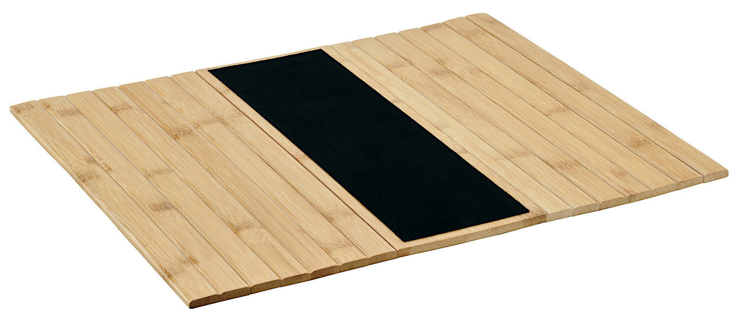 KESPER Flexibles Sofatablett 42 x 32 x 0,7 cm aus Bambus mit Filzeinsatz / Sofaablage