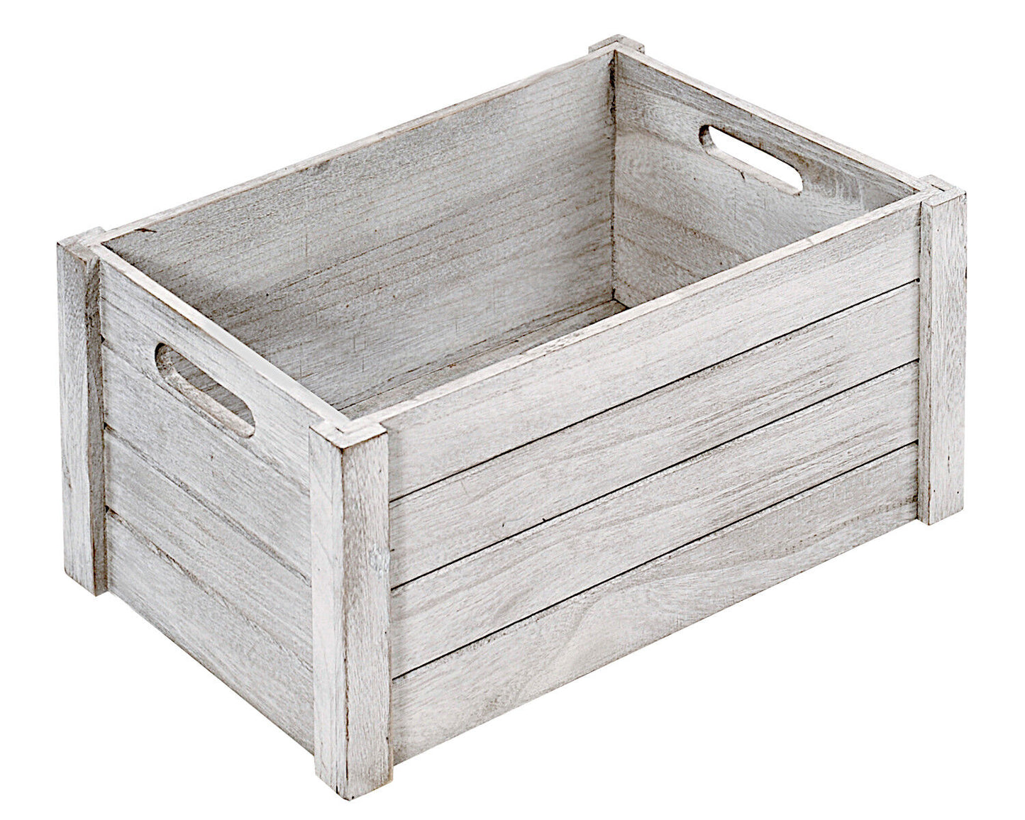 KESPER Aufbewahrungsbox 66451 aus Pappel-Sperrholz, Antik weiß / Allzweckkiste 30,5 x 20,5 x 16 cm / Holzkiste