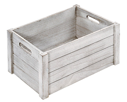 KESPER Aufbewahrungsbox 66451 aus Pappel-Sperrholz, Antik weiß / Allzweckkiste 30,5 x 20,5 x 16 cm / Holzkiste