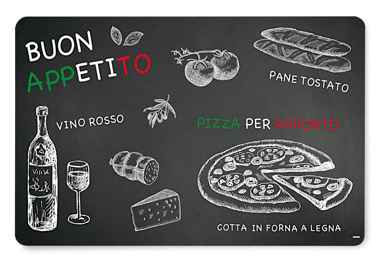 KESPER Platzset RISTORANTE aus Polypropylen / Untersetzer