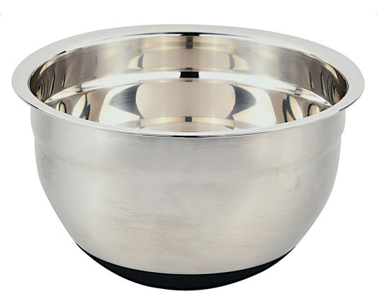 KESPER Rührschüssel 24 cm aus Edelstahl mit Silikonboden / Edelstahlschüssel
