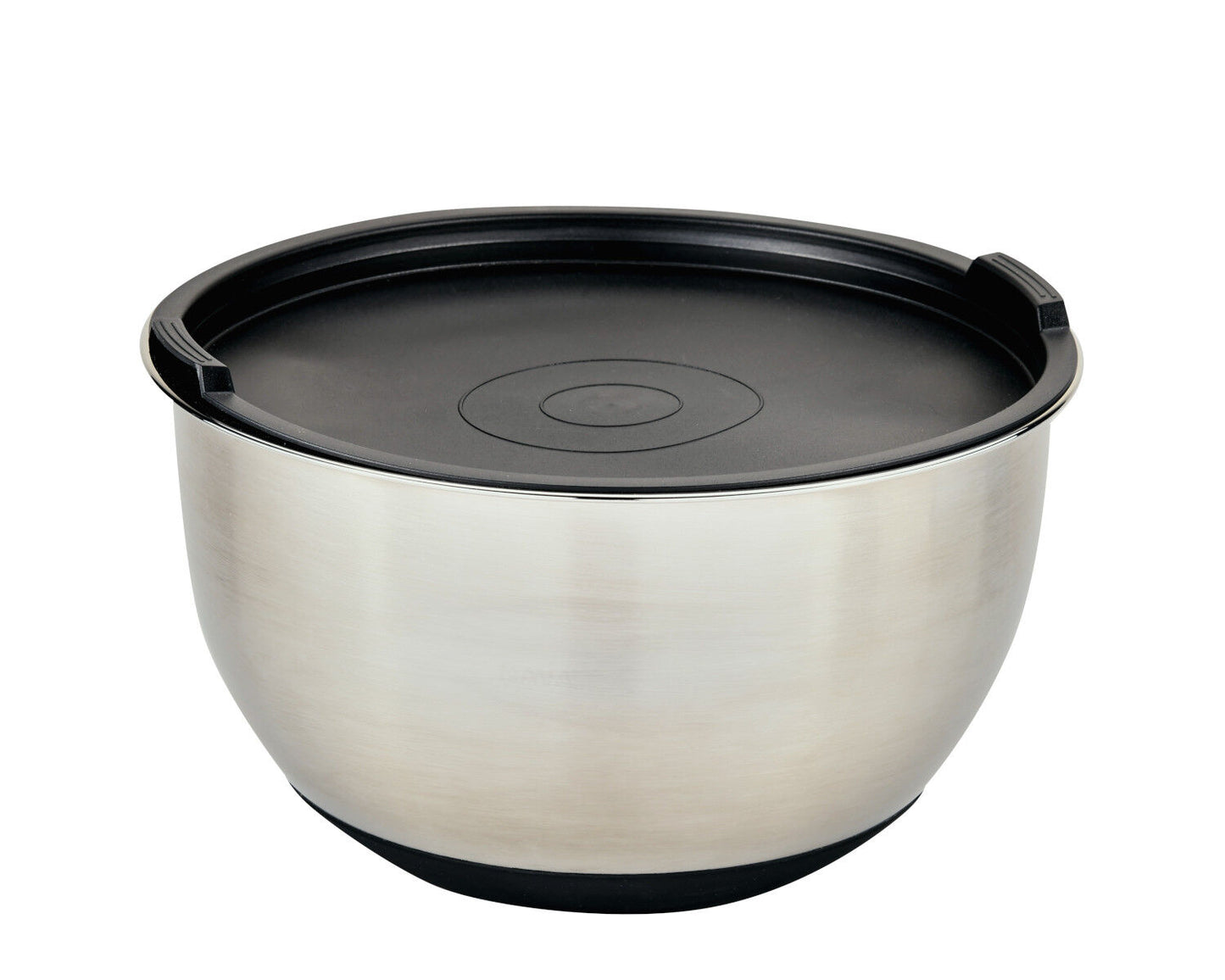 KESPER Rührschüssel 18 cm aus Edelstahl mit Deckel und Silikonboden / Edelstahlschüssel