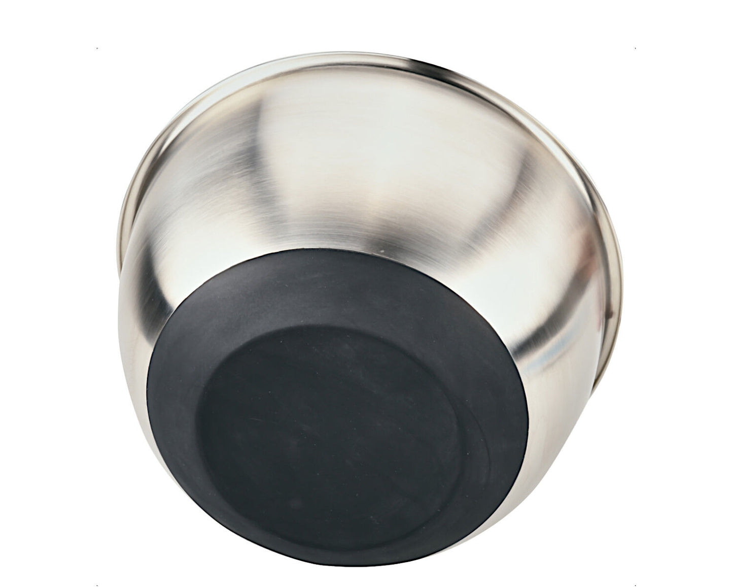KESPER Rührschüssel 18 cm aus Edelstahl mit Deckel und Silikonboden / Edelstahlschüssel