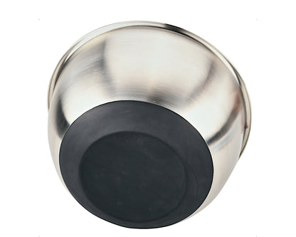 KESPER Rührschüssel 18 cm aus Edelstahl mit Deckel und Silikonboden / Edelstahlschüssel