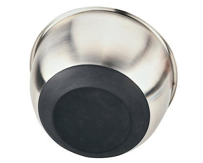 KESPER Rührschüssel 26 cm aus Edelstahl mit Deckel und Silikonboden / Edelstahlschüssel