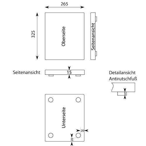 KESPER PE-Kunststoff-Schneidbrett GN 1/2 weiß 15 mm stark / HACCP-Konzept / Gastronorm / Schneidebrett / Profi-Schneidbrett / Kunststoff-Schneidbrett / Schneideunterlage