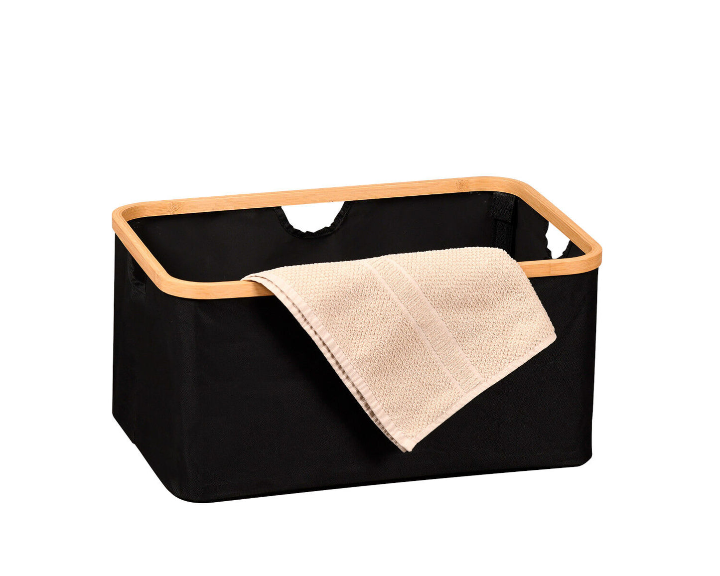 KESPER Aufbewahrungskorb aus recyceltem Polyester und Bambus / Korb