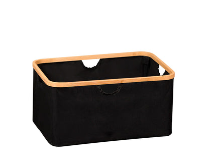 KESPER Aufbewahrungskorb aus recyceltem Polyester und Bambus / Korb
