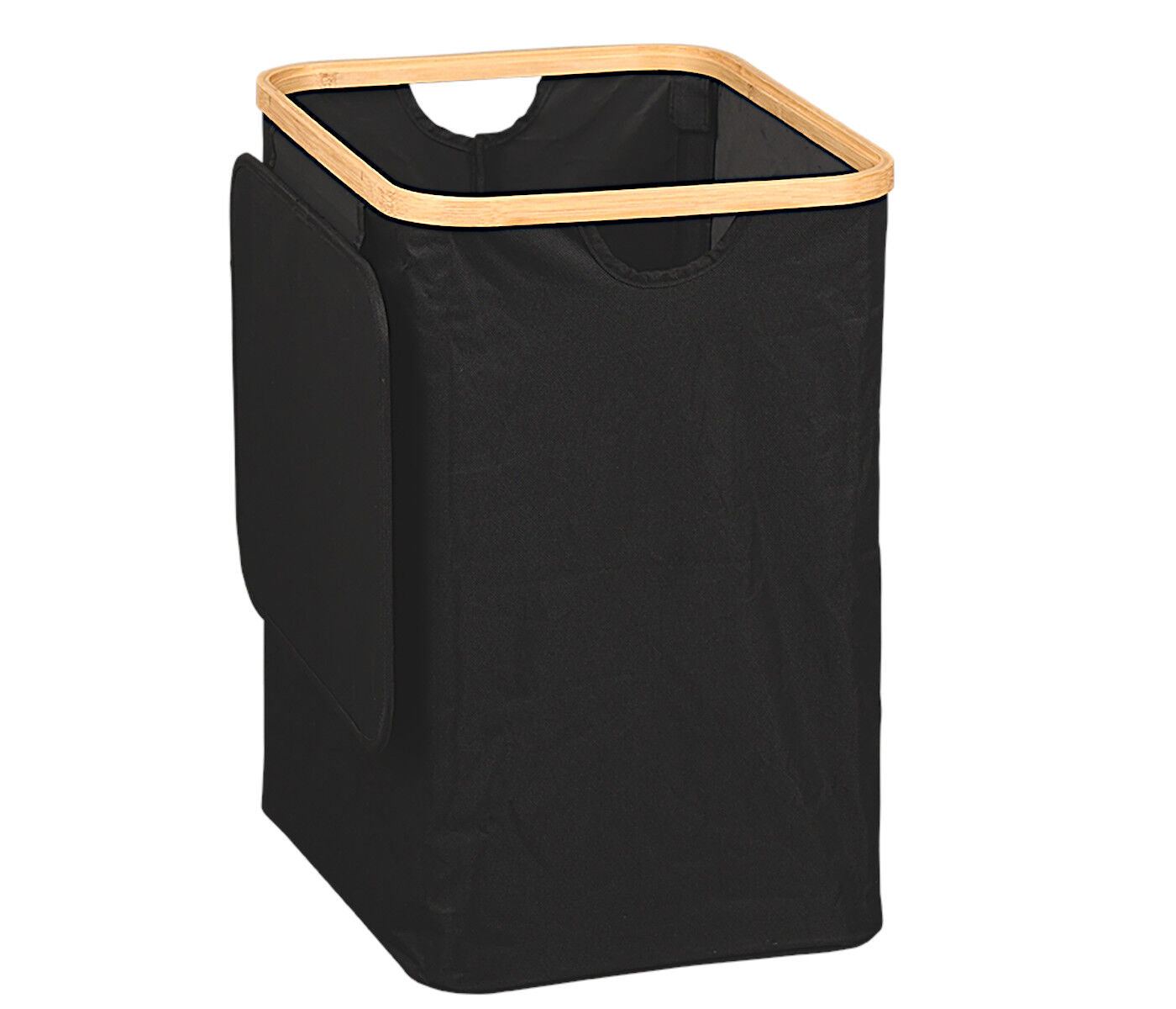 KESPER Wäschesammler aus recyceltem Polyester und Bambus / Wäschekorb