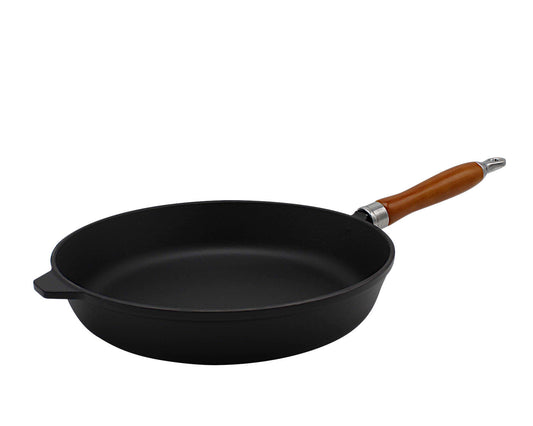 Karl Krüger Gusspfanne RUSTICA mit Griff aus Kirschholz