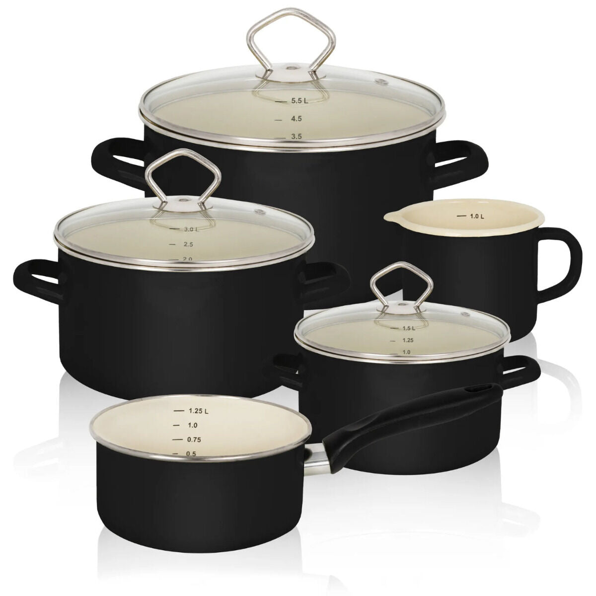 Karl Krüger 89566TR Topf-Set Triest 5-tlg., induktionsfähig / Kochtöpfe / Topfset