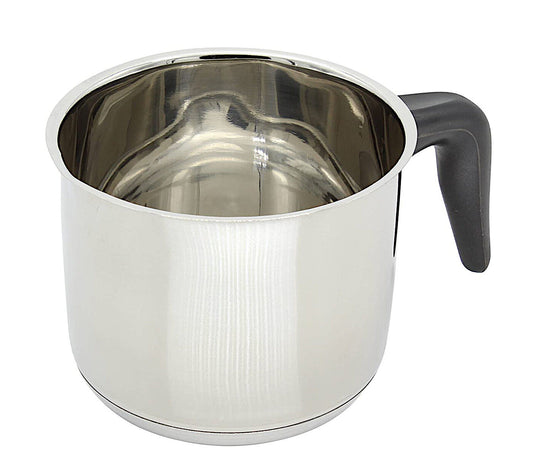 Karl Krüger 2112 Milchtopf mit Ausguss aus Edelstahl 12 cm, Inhalt 1,0 Liter / Milch-Topf / INDUKTION